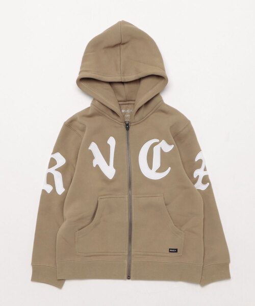 RVCA(ルーカ)の「RVCA/ルーカ ジップアップ パーカー キッズ スウェット フーディー ロゴ 裏起毛 BF046-004(パーカー・キッズ・ブラック/ベージュ・130cm/140cm/150cm/160cm)」の18枚目の写真