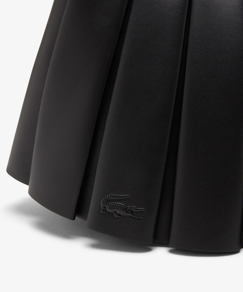 LACOSTE(ラコステ)の「LENGLEN レザープリーツショルダーバッグ(ハンドバッグ・レディース・モカ/ブラック/ナチュラル・FREE)」の13枚目の写真