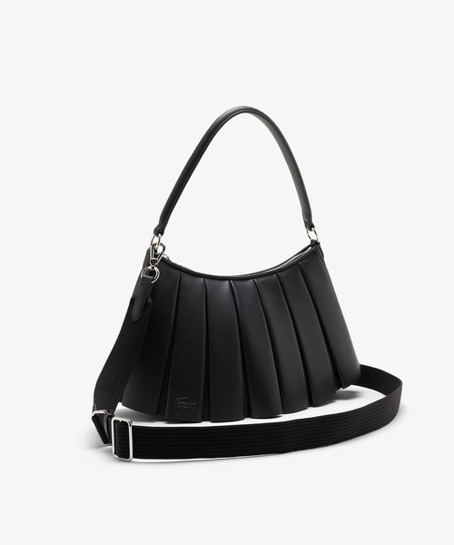 LACOSTE(ラコステ)の「LENGLEN レザープリーツショルダーバッグ(ハンドバッグ・レディース・モカ/ブラック/ナチュラル・FREE)」の14枚目の写真