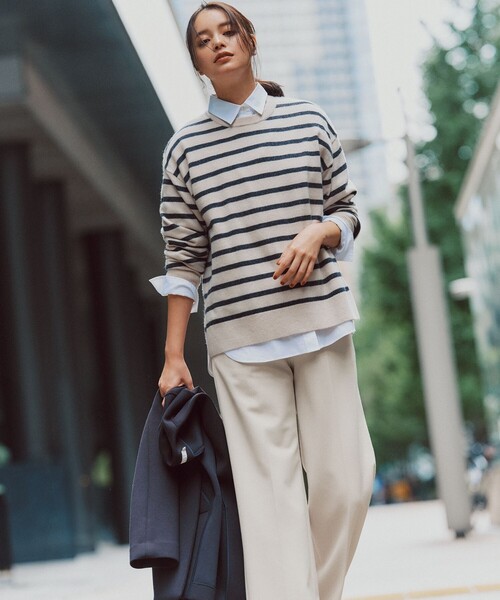 TRストレッチギャバ ワイド パンツ（その他パンツ）｜23区 L（ニジュウ