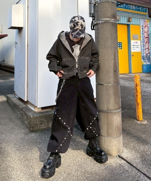 DIG YOUR OWN GRAVE(ディグユアオウングレイブ)の「【DIG YOUR OWN GRAVE】DOUBLE UP PANTS / 【ディグユアオウングレイブ】ダブルアップデニムパンツ(デニムパンツ・メンズ・ブラック・M/L)」の6枚目の写真