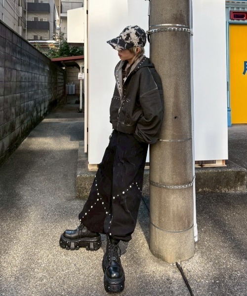 DIG YOUR OWN GRAVE(ディグユアオウングレイブ)の「【DIG YOUR OWN GRAVE】DOUBLE UP PANTS / 【ディグユアオウングレイブ】ダブルアップデニムパンツ(デニムパンツ・メンズ・ブラック・M/L)」の7枚目の写真