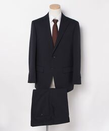 Perfect Suit FActory（パーフェクトスーツファクトリー）の「《WASH SUIT》WEB限定スーツ【洗える/4WAYストレッチ】織柄　ブラック（スーツセット）」