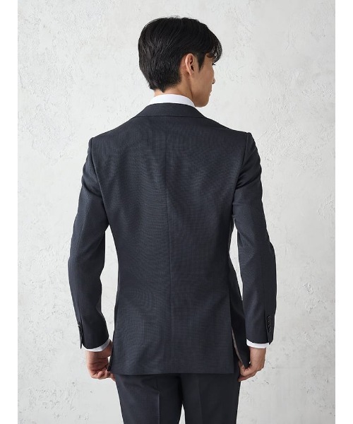 Perfect Suit FActory(パーフェクトスーツファクトリー)の「《WASH SUIT》WEB限定スーツ【洗える/4WAYストレッチ】織柄 ネイビー(スーツセット・メンズ・ネイビー・BB5/BB6/AB5/A4/AB7/BB7/A7/Y4/AB8/BB4/BB8/AB4/AB6/A5/A6/Y7/Y6/Y5/A8/Y8)」の10枚目の写真