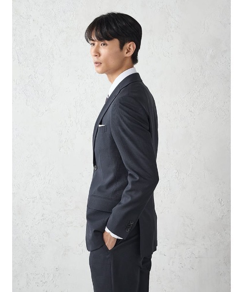 Perfect Suit FActory(パーフェクトスーツファクトリー)の「《WASH SUIT》WEB限定スーツ【洗える/4WAYストレッチ】織柄 ネイビー(スーツセット・メンズ・ネイビー・BB5/BB6/AB5/A4/AB7/BB7/A7/Y4/AB8/BB4/BB8/AB4/AB6/A5/A6/Y7/Y6/Y5/A8/Y8)」の7枚目の写真