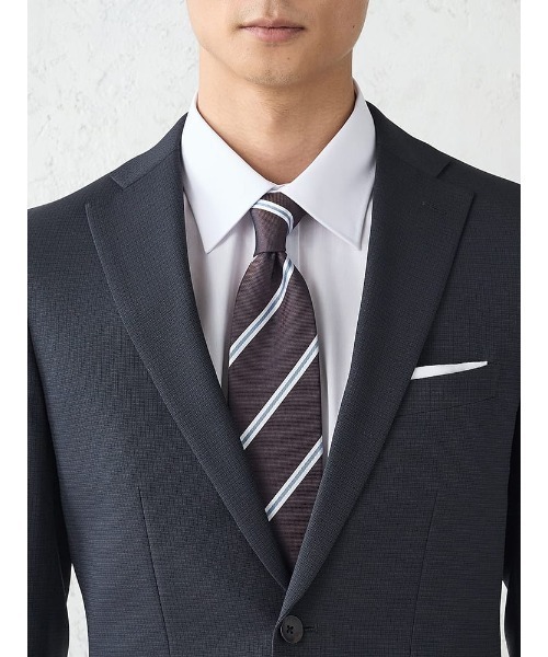 Perfect Suit FActory(パーフェクトスーツファクトリー)の「《WASH SUIT》WEB限定スーツ【洗える/4WAYストレッチ】織柄 ネイビー(スーツセット・メンズ・ネイビー・BB5/BB6/AB5/A4/AB7/BB7/A7/Y4/AB8/BB4/BB8/AB4/AB6/A5/A6/Y7/Y6/Y5/A8/Y8)」の6枚目の写真