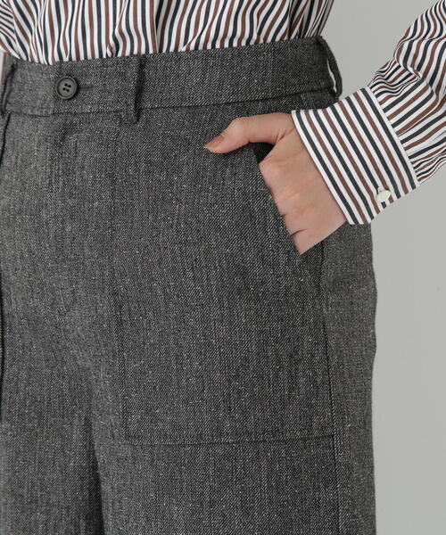 human woman(ヒューマンウーマン)の「◆シルクネップツイルツィードベイカーセミワイドパンツ(その他パンツ・レディース・ブラック/ベージュ・SMALL/MEDIUM/LARGE)」の10枚目の写真