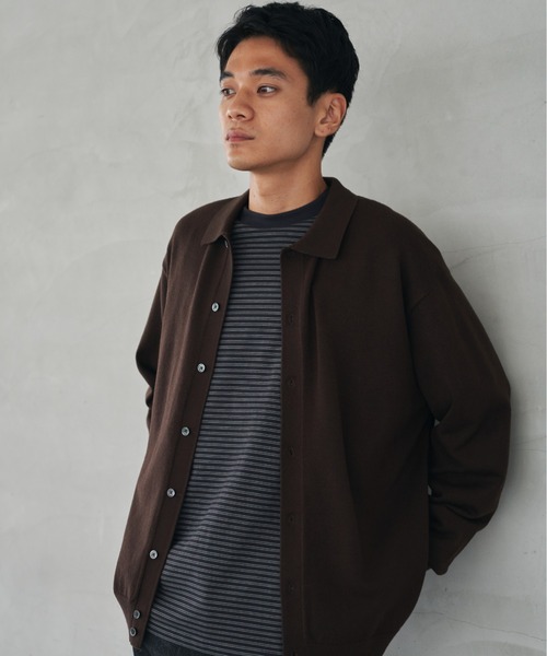 BluBre / シャツカーディガン / XLサイズ ユニクロ公式 | ミラノリブシャツカーディガン