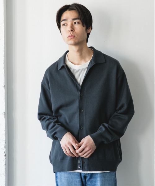 URBAN RESEARCH DOORS(アーバンリサーチドアーズ)の「『XLサイズ/WEB限定/仁村紗和さん着用』『UR TECH 200日ニット』シャツ カーディガン(カーディガン/ボレロ・メンズ・チャコールグレー/ブラウン/イエロー系その他/グリーン系その他/ライトグレー・MEDIUM/LARGE/X-LARGE)」の6枚目の写真