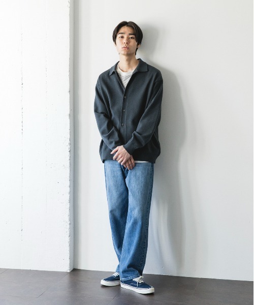 URBAN RESEARCH DOORS(アーバンリサーチドアーズ)の「『XLサイズ/WEB限定/仁村紗和さん着用』『UR TECH 200日ニット』シャツ カーディガン(カーディガン/ボレロ・メンズ・チャコールグレー/ブラウン/イエロー系その他/グリーン系その他/ライトグレー・MEDIUM/LARGE/X-LARGE)」の11枚目の写真