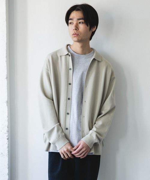 URBAN RESEARCH DOORS(アーバンリサーチドアーズ)の「『XLサイズ/WEB限定/仁村紗和さん着用』『UR TECH 200日ニット』シャツ カーディガン(カーディガン/ボレロ・メンズ・チャコールグレー/ブラウン/イエロー系その他/グリーン系その他/ライトグレー・MEDIUM/LARGE/X-LARGE)」の13枚目の写真