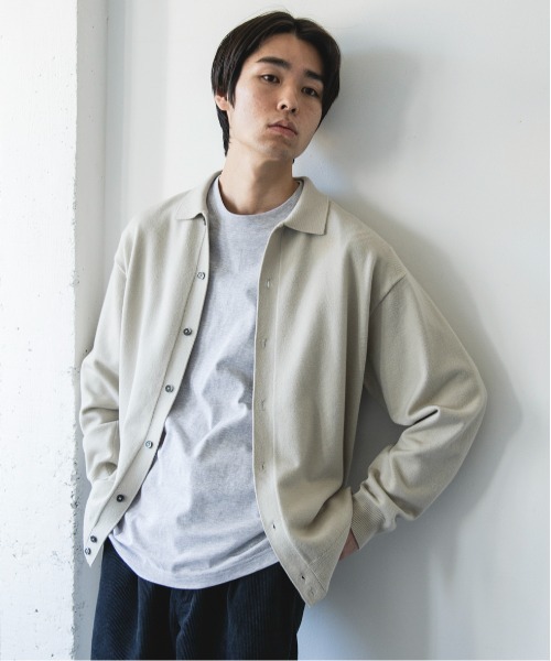 URBAN RESEARCH DOORS(アーバンリサーチドアーズ)の「『XLサイズ/WEB限定/仁村紗和さん着用』『UR TECH 200日ニット』シャツ カーディガン(カーディガン/ボレロ・メンズ・チャコールグレー/ブラウン/イエロー系その他/グリーン系その他/ライトグレー・MEDIUM/LARGE/X-LARGE)」の16枚目の写真
