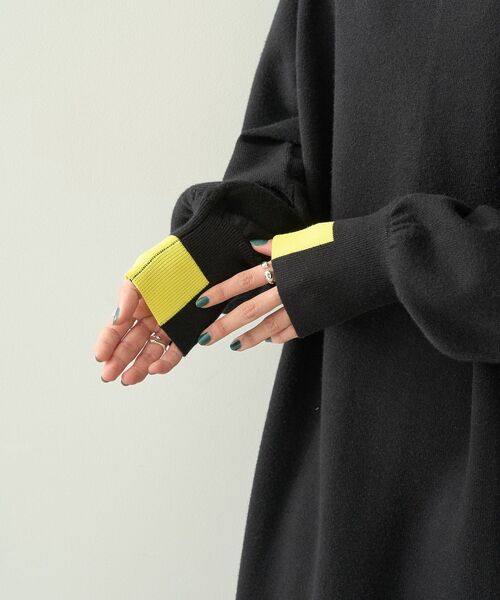 AMERICAN HOLIC（アメリカンホリック）の「バイパチモックネックニットワンピース（ワンピース・レディース・ブラック/杢グレー/ネイビー・M/L）」の8枚目の写真