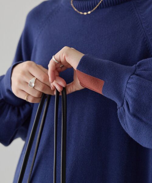 AMERICAN HOLIC（アメリカンホリック）の「バイパチモックネックニットワンピース（ワンピース・レディース・ブラック/杢グレー/ネイビー・M/L）」の19枚目の写真