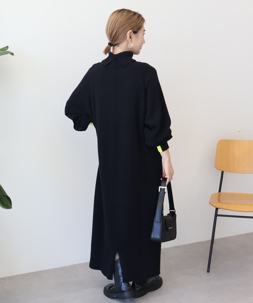 バイパチモックネックニットワンピース（ワンピース）｜AMERICAN HOLIC