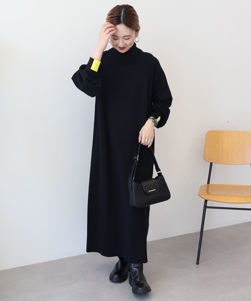 バイパチモックネックニットワンピース（ワンピース）｜AMERICAN HOLIC