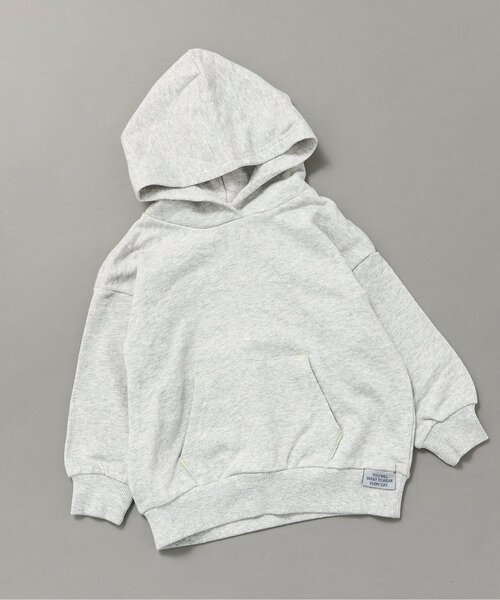 BREEZE(ブリーズ)の「【WEB限定/ジュニア対応】無地ボーダーパーカー(パーカー・キッズ・ブラック/アイボリー/グレー/ブルー/レッド/レインボー/キナリ・90/100/110/120/130/140/150/160)」の4枚目の写真