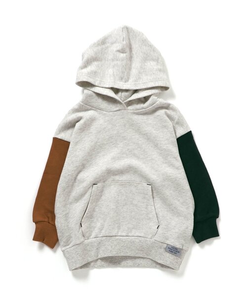 BREEZE(ブリーズ)の「【WEB限定/ジュニア対応】無地ボーダーパーカー(パーカー・キッズ・ブラック/アイボリー/グレー/ブルー/レッド/レインボー/キナリ・90/100/110/120/130/140/150/160)」の13枚目の写真