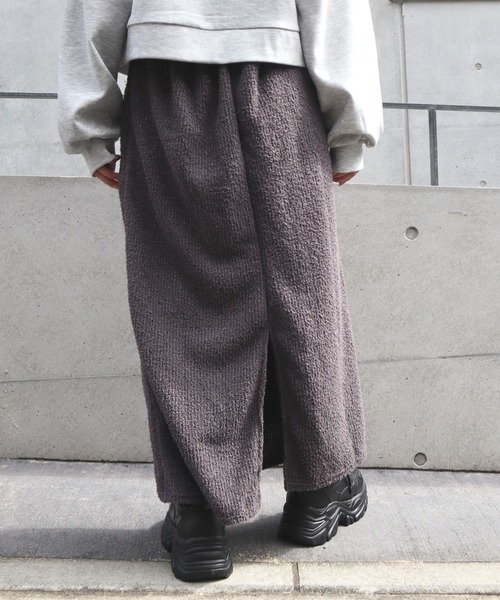 CECIL McBEE（セシルマクビー）の「シャギーナロースカート（スカート・レディース・ブラック/チャコールグレー・MEDIUM/LARGE）」の5枚目の写真