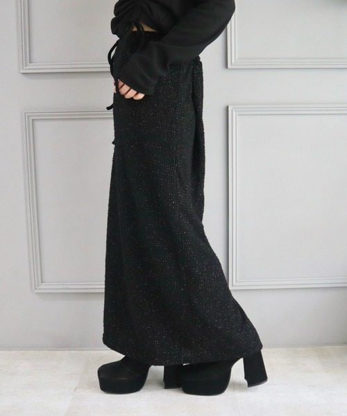 CECIL McBEE（セシルマクビー）の「シャギーナロースカート（スカート・レディース・ブラック/チャコールグレー・MEDIUM/LARGE）」の9枚目の写真