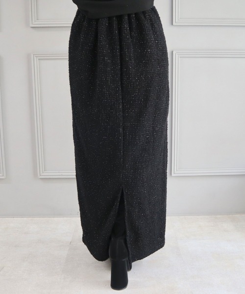 CECIL McBEE（セシルマクビー）の「シャギーナロースカート（スカート・レディース・ブラック/チャコールグレー・MEDIUM/LARGE）」の10枚目の写真