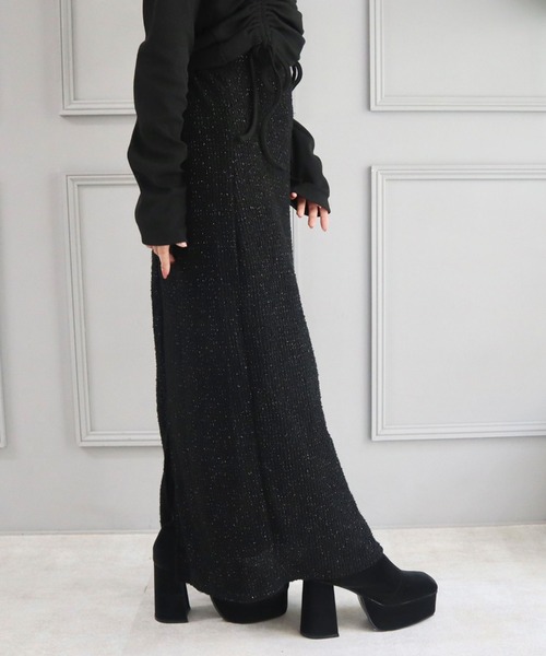 CECIL McBEE（セシルマクビー）の「シャギーナロースカート（スカート・レディース・ブラック/チャコールグレー・MEDIUM/LARGE）」の11枚目の写真