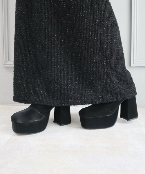 CECIL McBEE（セシルマクビー）の「シャギーナロースカート（スカート・レディース・ブラック/チャコールグレー・MEDIUM/LARGE）」の14枚目の写真
