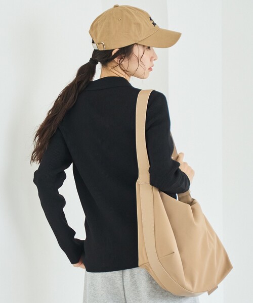 coen（コーエン）の「ウール混 襟付きリブニットカーディガン【YouTube紹介アイテム】（カーディガン/ボレロ・レディース・モカ/ダークブラウン/ブラック・L/M）」の5枚目の写真