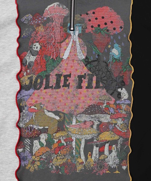 ScoLar（スカラー）の「153646：メロウ加工配色ハーフジップワンピース（ワンピース・レディース・チャコールグレー/杢グレー・M）」の8枚目の写真