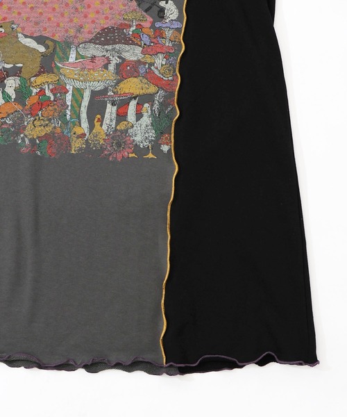 ScoLar（スカラー）の「153646：メロウ加工配色ハーフジップワンピース（ワンピース・レディース・チャコールグレー/杢グレー・M）」の3枚目の写真