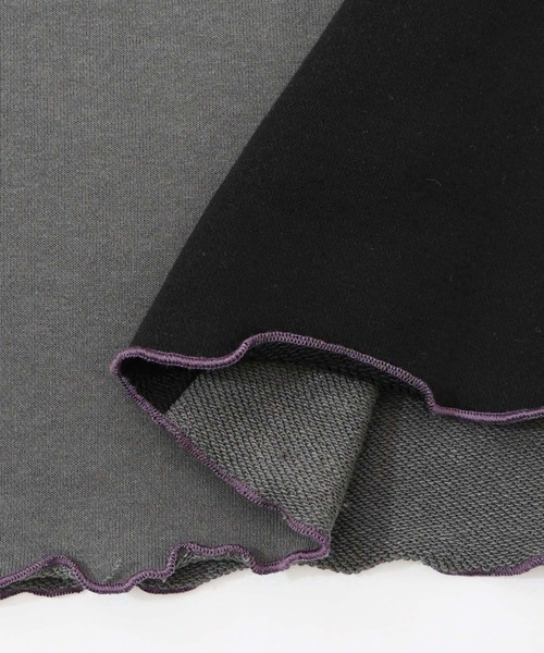 ScoLar（スカラー）の「153646：メロウ加工配色ハーフジップワンピース（ワンピース・レディース・チャコールグレー/杢グレー・M）」の15枚目の写真