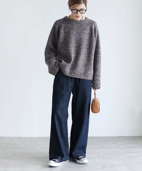 reca（レカ）の「ニュアンスメランジボリュームニット（ニット/セーター・レディース・ネイビー/ブラウン系その他/ボルドー・FREE）」の15枚目の写真