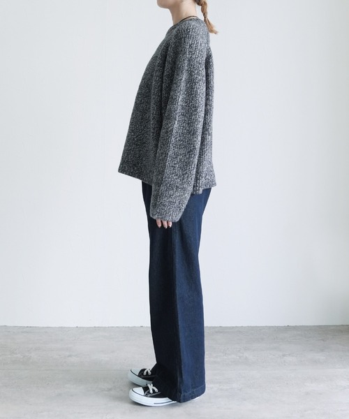 reca（レカ）の「ニュアンスメランジボリュームニット（ニット/セーター・レディース・ネイビー/ブラウン系その他/ボルドー・FREE）」の18枚目の写真