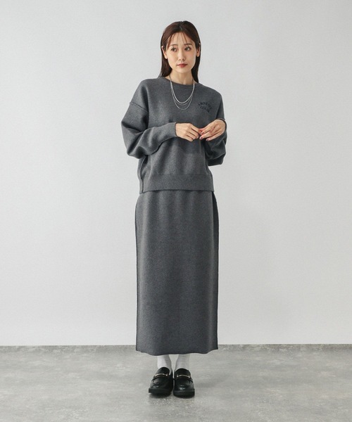 セール】スウェットライクニットSET/498352（ニット/セーター