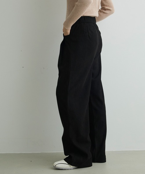 Mirette（ミレット）の「タック入りコーデュロイワイドパンツ Tucked Corduroy Wide Pants（その他パンツ・レディース・ブラウン/サンドベージュ/ブラック系/ブラック・MEDIUM/SMALL/LARGE）」の18枚目の写真