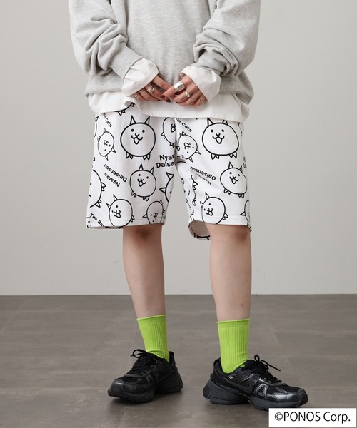 ACE(エース)の「にゃんこ大戦争 ハーフパンツ(その他パンツ・メンズ・ホワイト/ネイビー・M/L/LL)」の4枚目の写真