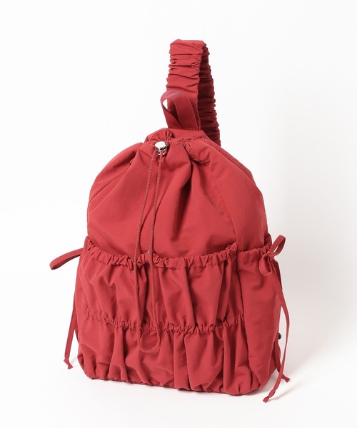 tiny tiny（ティニーティニー）の「ギャザースリングバッグ[tiny tiny(ティニーティニー)]（ショルダーバッグ・レディース・ブラック/レッド・0）」の11枚目の写真