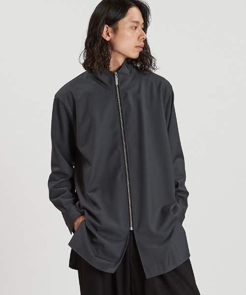 NO ID.（ノーアイディ）の「ms6295- ZIPﾛﾝｸﾞSH シャツ(457006-043S)（シャツ/ブラウス・メンズ・グレー/ブラック系その他/ブラック・ONE SIZE）」の10枚目の写真