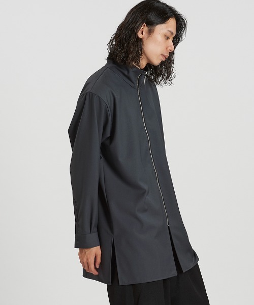 NO ID.（ノーアイディ）の「ms6295- ZIPﾛﾝｸﾞSH シャツ(457006-043S)（シャツ/ブラウス・メンズ・グレー/ブラック系その他/ブラック・ONE SIZE）」の13枚目の写真