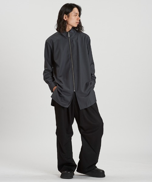 NO ID.（ノーアイディ）の「ms6295- ZIPﾛﾝｸﾞSH シャツ(457006-043S)（シャツ/ブラウス・メンズ・グレー/ブラック系その他/ブラック・ONE SIZE）」の9枚目の写真