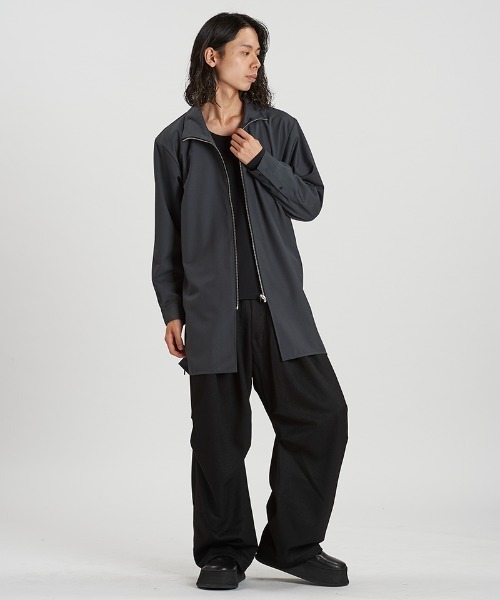 NO ID.（ノーアイディ）の「ms6295- ZIPﾛﾝｸﾞSH シャツ(457006-043S)（シャツ/ブラウス・メンズ・グレー/ブラック系その他/ブラック・ONE SIZE）」の19枚目の写真