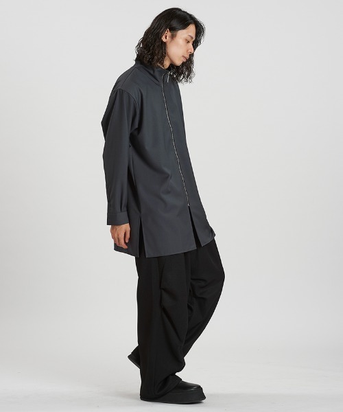 NO ID.（ノーアイディ）の「ms6295- ZIPﾛﾝｸﾞSH シャツ(457006-043S)（シャツ/ブラウス・メンズ・グレー/ブラック系その他/ブラック・ONE SIZE）」の17枚目の写真