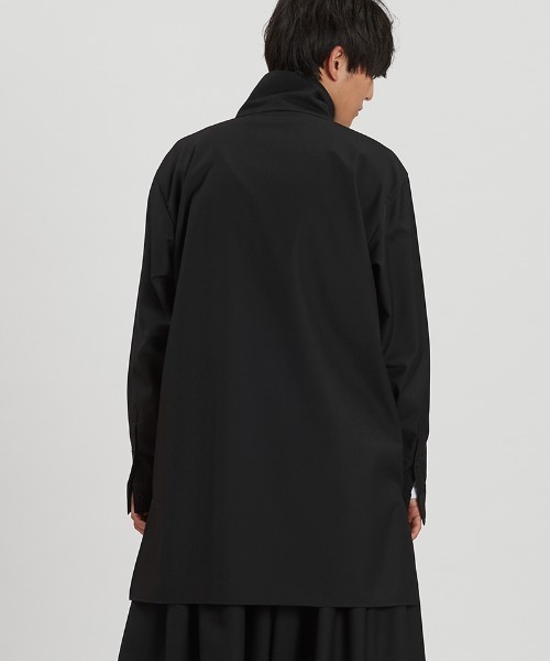 NO ID.（ノーアイディ）の「ms6295- ZIPﾛﾝｸﾞSH シャツ(457006-043S)（シャツ/ブラウス・メンズ・グレー/ブラック系その他/ブラック・ONE SIZE）」の5枚目の写真