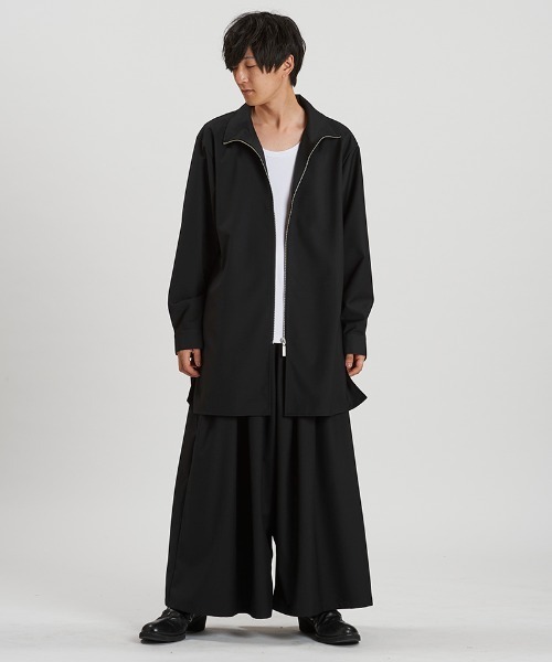 NO ID.（ノーアイディ）の「ms6295- ZIPﾛﾝｸﾞSH シャツ(457006-043S)（シャツ/ブラウス・メンズ・グレー/ブラック系その他/ブラック・ONE SIZE）」の11枚目の写真