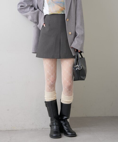 mystic（ミスティック）の「【新色チャコールグレーが登場！/低身長/高身長/2サイズ展開◎】スリットミニスカパン（スカート・レディース・ブラウン/ブラック/ブラウン系その他/チャコールグレー・1/2）」の8枚目の写真