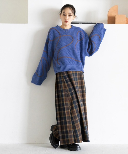 セール】コード刺繍ニットプルオーバー（ニット/セーター）｜RAGEBLUE