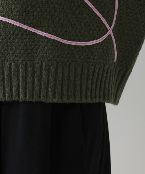 コード刺繍ニットプルオーバー（ニット/セーター）｜RAGEBLUE（レイジ