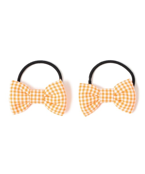 こども ビームス（コドモビームス）の「lusikka / ギンガムチェック リボン ヘアゴム（ヘアゴム・キッズ・ブルー/ブラック/ピンク/レッド/オレンジ/パープル・ONE SIZE）」の6枚目の写真