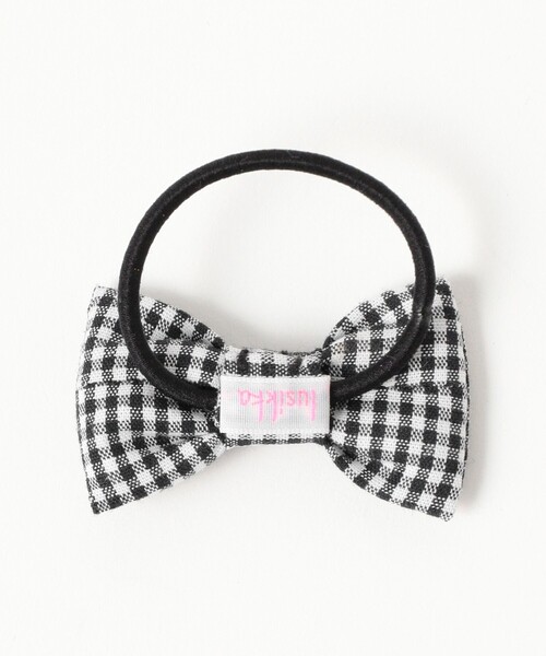 こども ビームス（コドモビームス）の「lusikka / ギンガムチェック リボン ヘアゴム（ヘアゴム・キッズ・ブルー/ブラック/ピンク/レッド/オレンジ/パープル・ONE SIZE）」の7枚目の写真