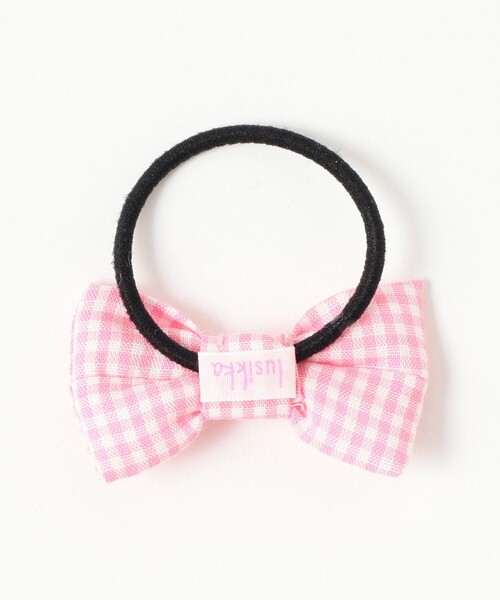 こども ビームス（コドモビームス）の「lusikka / ギンガムチェック リボン ヘアゴム（ヘアゴム・キッズ・ブルー/ブラック/ピンク/レッド/オレンジ/パープル・ONE SIZE）」の10枚目の写真
